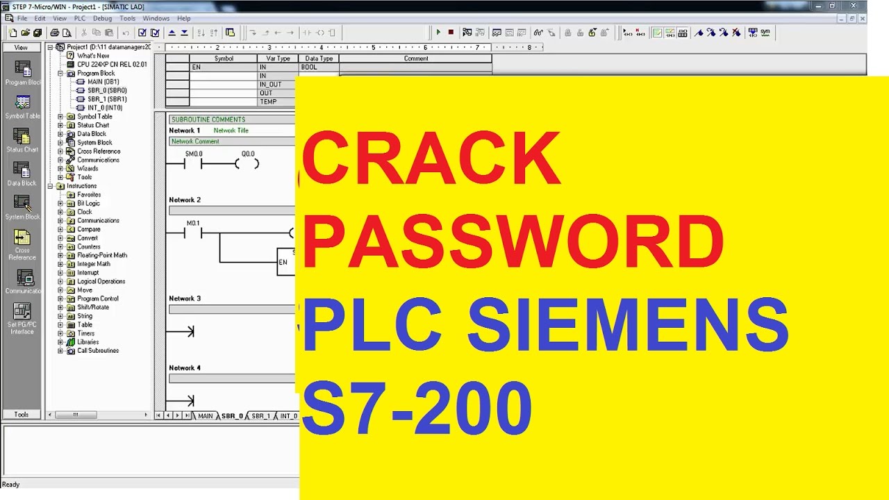 Crack password PLC Siemens CPU1214C AC/DC/RLY