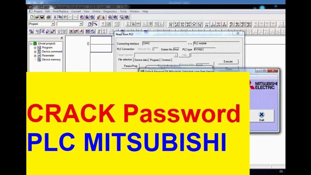 Crack password PLC Mitsubishi FX